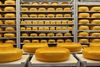 Farmhouse cheeses in the warehouse