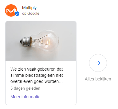 Post in kennisvenster Google Mijn Bedrijf